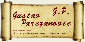 Gustav Parezanović vizit kartica